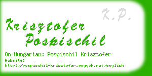 krisztofer pospischil business card